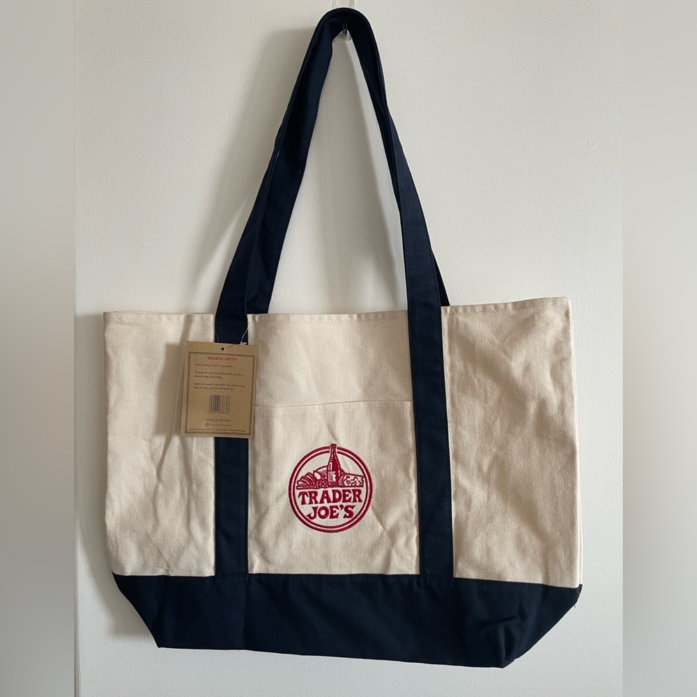 Trader Joe’s Navy Blue Canvas Tote
